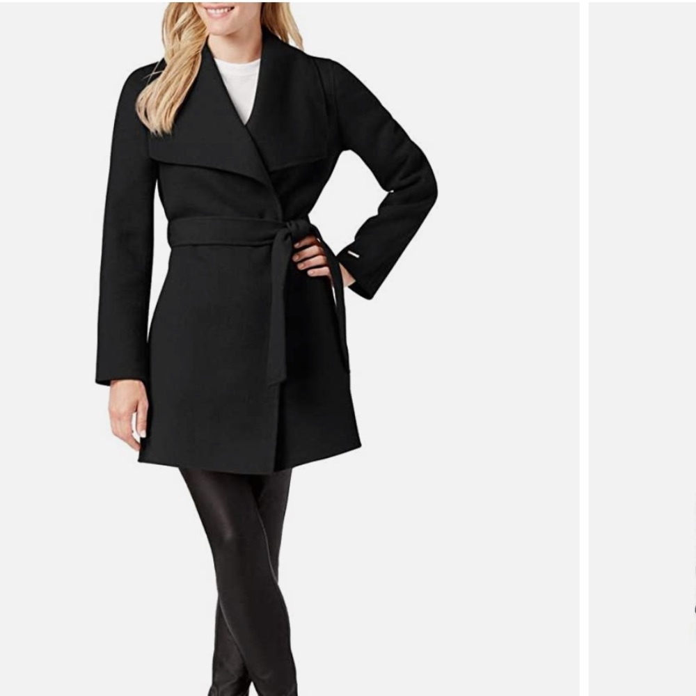 Tahari light wool coat